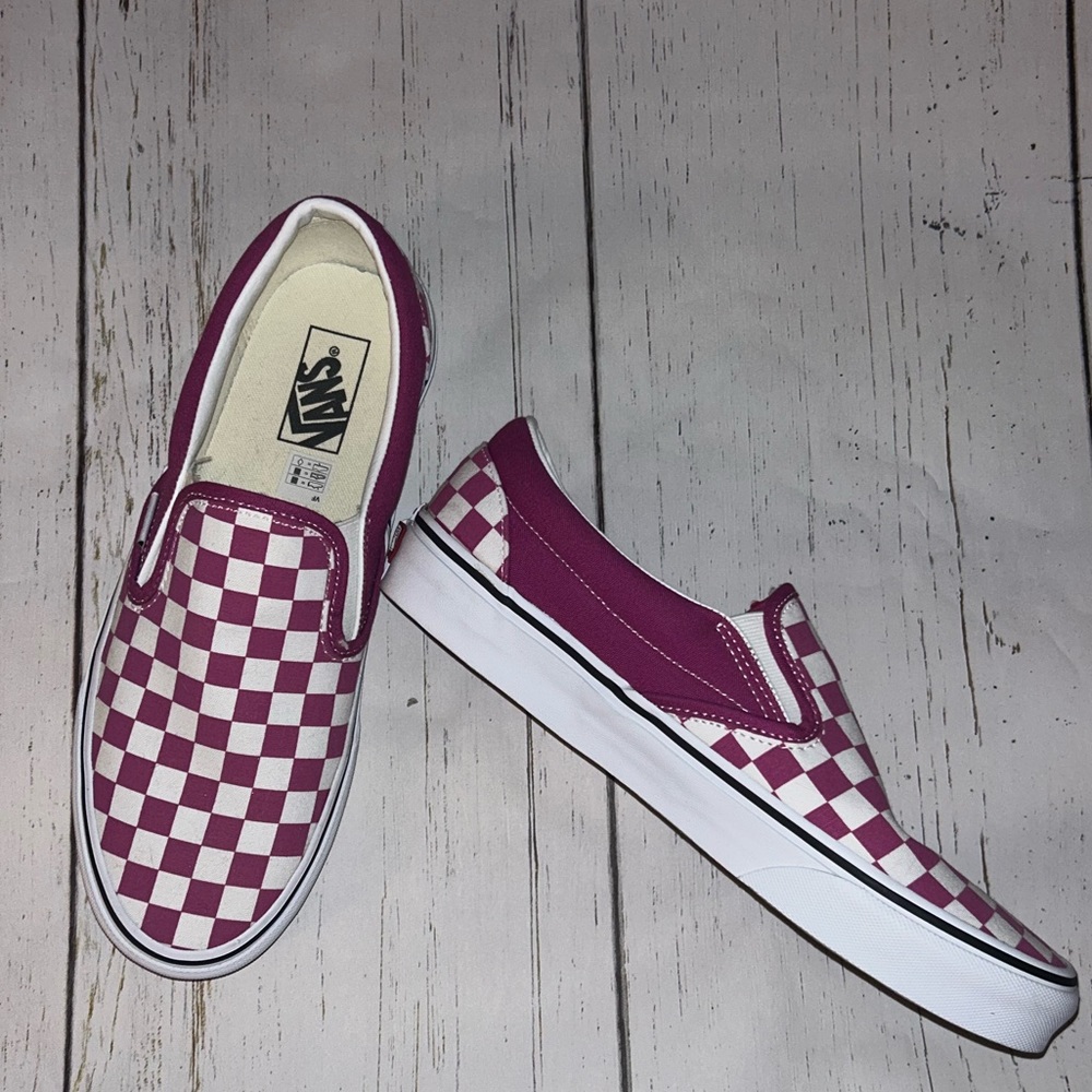 Hot Pink Slip on Vans